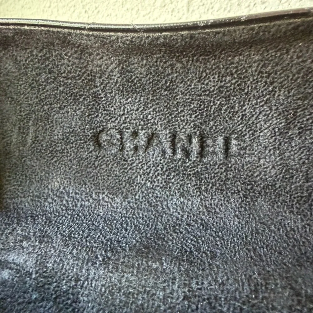 Chanel Sunglasses Case Only Black Quilted Leather CC Logo Clamshell